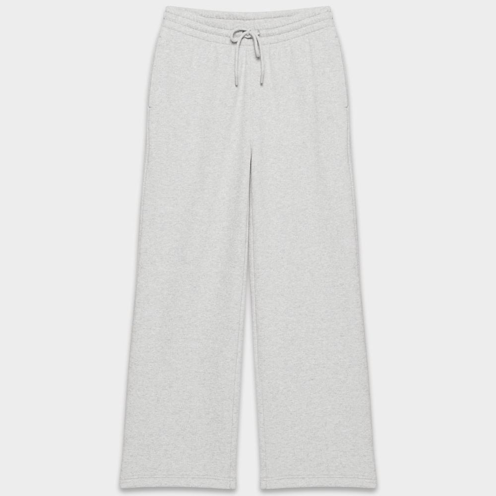 Aritzia Cozy Sweatfleece Boyfriend Wide Sweatpant, Heather Chrome XS Short